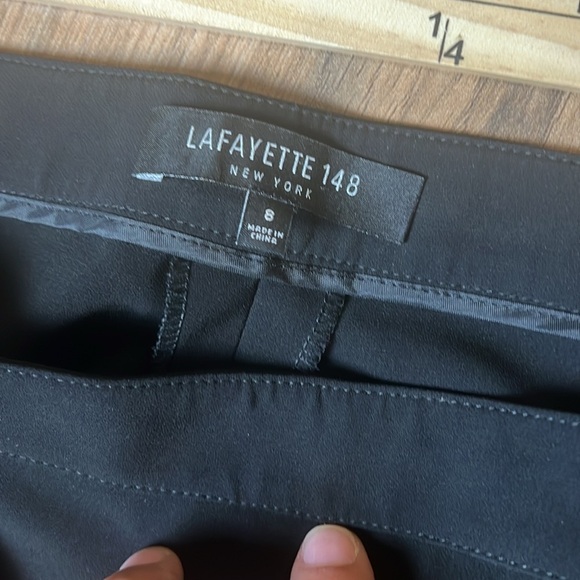 Lafayette 148 New York Slim Black Pants Women’s 8 Bleeker Stretch Dress Trousers - Picture 4 of 10